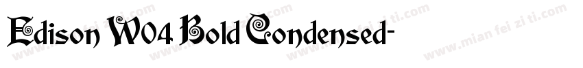 Edison W04 Bold Condensed字体转换